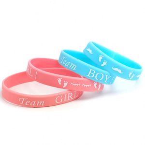 Bracelets de révélation du sexe, équipe garçon, équipe fille, bracelets en silicone, bracelets en caoutchouc pour fête de révélation du sexe, fête de naissance - Product Image 4