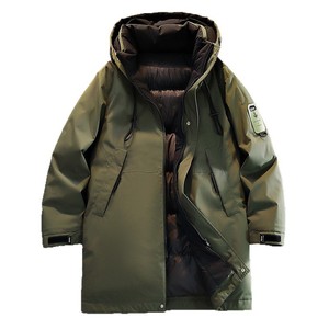 Blouson bomber mi-long pour homme, hiver, nouveau, à capuche, épaissi, coupe-vent, chaud, <span class=keywords><strong>style</strong></span> STREETWEAR, motif cœur - Product Image 5