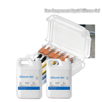Mastic électronique liquide IP68 transparent, gel diélectrique bicomposant, silicone liquide souple pour construction électrique