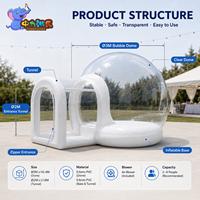 Dôme en PVC transparent pour ballons volants pour fêtes d'enfants, location d'événements, maison à bulles gonflable personnalisée