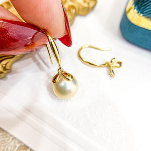 Base Vacía de Plata S925 para Accesorios de Perlas DIY, para Joyería de Plata de Moda, Pendientes Redondos de 8-10 mm, Accesorio 20992 - Product Image 3