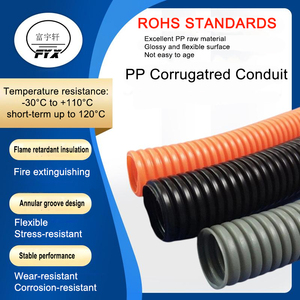 Fyx Hot Bán Không Thấm Nước UV Kháng 10*13Mm Đen Nhựa Sóng Ống Giá Rẻ Nhiệm Vụ Trung Bình Ống Dẫn Linh Hoạt - Product Image 4