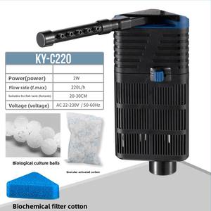 Petit <span class=keywords><strong>filtre</strong></span> <span class=keywords><strong>d</strong></span>'<span class=keywords><strong>aquarium</strong></span> mural intégré avec filtration à <span class=keywords><strong>angle</strong></span> droit, faible bruit, 220V, <span class=keywords><strong>pour</strong></span> aquariums de tortues - Product Image 6