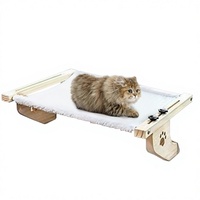 Hamaca de ventana de madera para gatos, colgante para interior, con ventosas, fácil de ajustar, venta al por mayor, suministro de fábrica