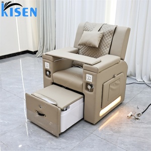 Kisen Commercial Modern Adjustable Electric Metal Frame Foot Spa Beauty Salon Furniture Recliner Massage Pedicure Chair - Product Image 2