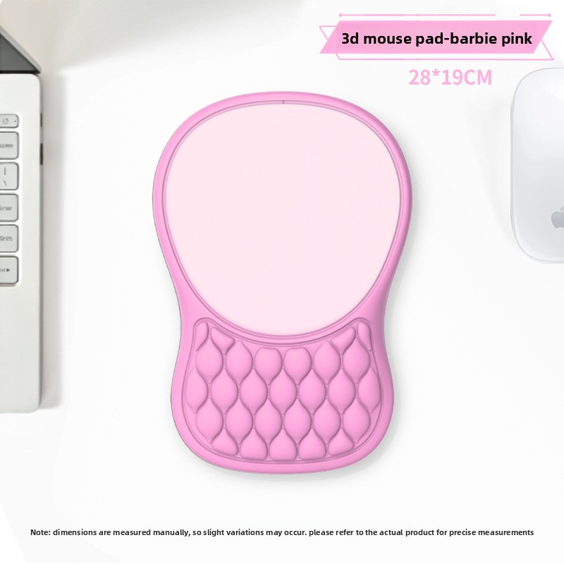 Tapis de souris stéréo 3D-poudre barbie