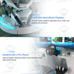 LEKE Simulateur de course <span class=keywords><strong>F1</strong></span> Voiture de course Vr <span class=keywords><strong>F1</strong></span> Sim Racing avec système dynamique 3dof - Product Image 6