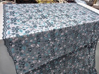 Tissu en dentelle brodée florale de luxe 100% polyester tissé en tulle pour robes de mariée et textiles de maison