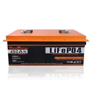 Nuvem de Energia 12 v 450ah 12 v de lítio lifepo4 battery pack 12.8v volt rechargeableable 12volt akku lipo íon lfp bateria de ciclo profundo