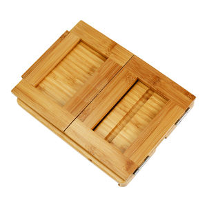 Fábrica al por mayor arte decorativo Acacia madera tableta soporte hecho a mano libro soporte ajustable para libro de cocina - Product Image 4