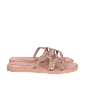 Sandales d'été Ipanema pour femmes, tongs basses à lanières scintillantes roses - Product Image 4