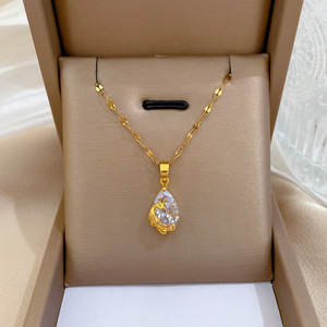Giọt Nước Phượng Hoàng đầy đủ Kim Cương Zircon ánh sáng thiết kế sang trọng mọi thứ Vòng cổ Thái Lan trang sức n2402228 - Product Image 1