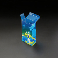 Boîte en plastique transparente PET PVC de haute qualité, personnalisée, en matériaux recyclés, impression UV, emballage pour café et thé