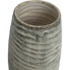 Grande vaso da terra in ceramica a coste, vaso decorativo per fiori, per soggiorno, camera da letto, bagno, bancone - Product Image 3