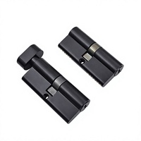 Serrure à cylindre profil européen à double clé 60 mm ou 70 mm, poignées de porte, cylindre profilé, serrure de porte intérieure à crochet