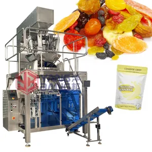 YB-210 Automatic Weigher Doypack Machine Zipper Premade Bag Standup Pouch Candy Cracker Dry Fruit Doypack Packing Machine