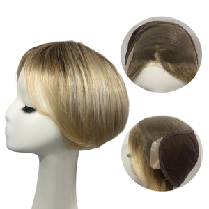 Parrucche Sintetiche con Frontale in Pizzo Effetto Naturale <span class=keywords><strong>per</strong></span> Donne, Resistenti al Calore, in Fibra Testurizzata, Bionde Ricci con Frangia - Product Image 6