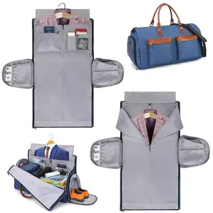Convertible 2 In 1 Hanging Suitcase Travel Suit Bags Carry On Weekender Bag Waterproof Garment Duffel Bag