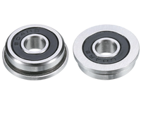 Bantalan Bola Berflens Presisi Tinggi 4x12x4mm Segel Karet Ganda F604-2RS Bantalan Flens Baja Krom untuk Mesin Pemotong Rumput Robot