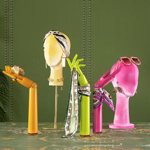 Colorido madeira esquerda e direita mão manequim feminino artista palma com articulações móveis, desenho braço manequim mão para unhas anel - Product Image 6