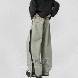 Men Clothing Factory Custom Embroidery logo Track <strong>Pants</strong> Straight Leg Trousers Windbreaker Nylon Track <strong>Pants</strong> <strong>Mesh</strong> Nylon Pans Men - Product Image 3