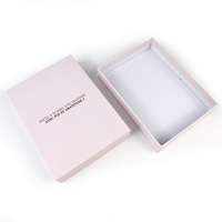 Boîte cadeau rigide avec logo personnalisé, couvercle et base rose clair, boîte en carton rigide, emballage de luxe pour vêtements et cosmétiques, boîte en papier