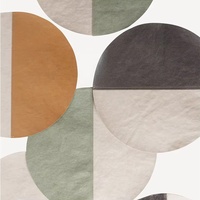 Tapis de table à manger Napperons de luxe Napperons de table Napperons ronds en cuir PU