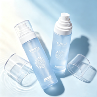 Flacon pulvérisateur cosmétique givré en PET recyclé 60/80/100/120/130/150ml avec pompe, pour lotion, brume, sérum de soin du visage
