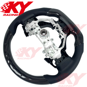 Volante de Coche Personalizado de Fibra de Carbono y Cuero Genuino para Lexus IS250 IS300 IS350 GS350 GS300 NX RC F RX ES LC500 2010-2024 - Product Image 3