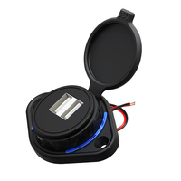 Chargeur USB pour voiture 24V, chargeur de téléphone pour voiture, montage sur panneau étanche, 2 USB-A 5V 3.1A, prise d'alimentation USB, prise d'alimentation pour voiture