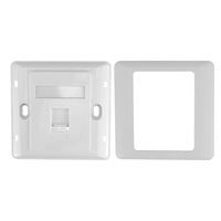 Precio competitivo, salida de pared RJ45 Data UK con Cat 6 Keystone 1 2 puertos 86*86mm tipo placa frontal de red