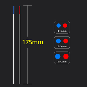 WT20 thoriated 175mm đỏ <span class=keywords><strong>Tig</strong></span> Hàn vonfram điện cực chính xác thép không gỉ chế tạo Mẹo kim vonfram Đỏ - Product Image 6