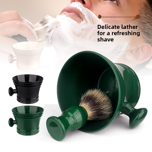 Brosse à barbe et bol à mousse pour <span class=keywords><strong>homme</strong></span>, brosse de salon de coiffure pour barbier - Product Image 6