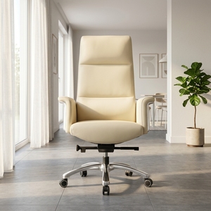 Poltrona Ergonomica Tradizionale in Vera Pelle, Regolabile in <span class=keywords><strong>Altezza</strong></span> e Reclinabile, per Casa, Soggiorno e Officina - Product Image 1