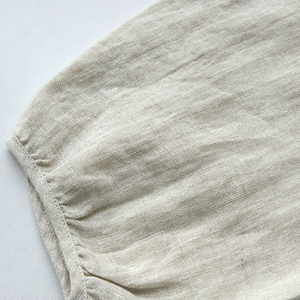 Camicetta da <span class=keywords><strong>Donna</strong></span> Enyami in <span class=keywords><strong>Lino</strong></span> Plissettato Comoda e Ampia con Bottoni Maniche Lunghe a Lanterna Arricciata Asimmetrica da Spiaggia - Product Image 5