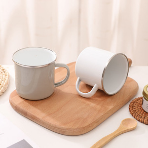 Cốc Trắng Để Thăng Hoa 12 Oz Dùng Làm Quà Tặng Giáng Sinh Cốc Tráng Men Sữa Cà Phê Cắm Trại - Product Image 1