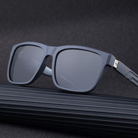 Offre saisonnière - Lunettes de soleil décontractées pour hommes, monture carrée en plastique mat, verres polarisés, légères, protection UVA UVB, pour l'extérieur
