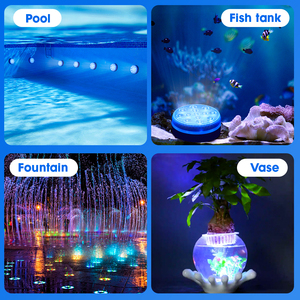 Actualizado IP68 impermeable sumergible LED piscina luz con pilas RF ventosa remota RGB bajo el agua estanque luz <span class=keywords><strong>para</strong></span> fiesta - Product Image 6