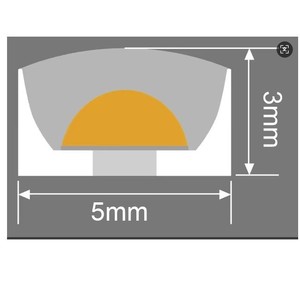 IP67 Không Thấm Nước 0305 Cong Màu Kép Rắn 3Mm Rộng 12V24V 480 Đèn COB Neon Silicone Ép Đùn Dải Ánh Sáng - Product Image 2