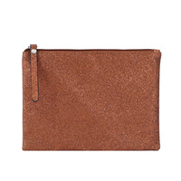 Logo personnalisé petit paillettes Bling Bling porte-monnaie brillant PU pochette à fermeture éclair sac de rangement voyage maquillage sac cosmétique