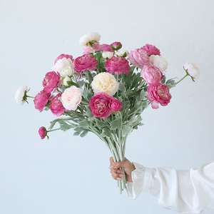 Fleurs artificielles en soie <span class=keywords><strong>Lotus</strong></span>, bouquets simulé<span class=keywords><strong>s</strong></span>, décorations pour salon et table à manger, ornements floraux, arrangements floraux - Product Image 2