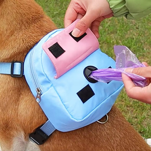 Thời trang biểu tượng tùy chỉnh <span class=keywords><strong>mini</strong></span> ba lô cho vật nuôi dây kéo xách tay poop túi với phim hoạt hình dễ thương thiết kế con chó đi Bộ Crossbody tàu sân bay - Product Image 3