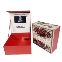 Boîte cadeau vidéo personnalisée avec écran LCD, boîte en papier interactive, emballage d'invitation pour mariage, anniversaire, fête