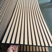 Panneau acoustique en MDF, grille insonorisante, panneau mural décoratif en bois, design 3D, léger, réduction du bruit, utilisation intérieure