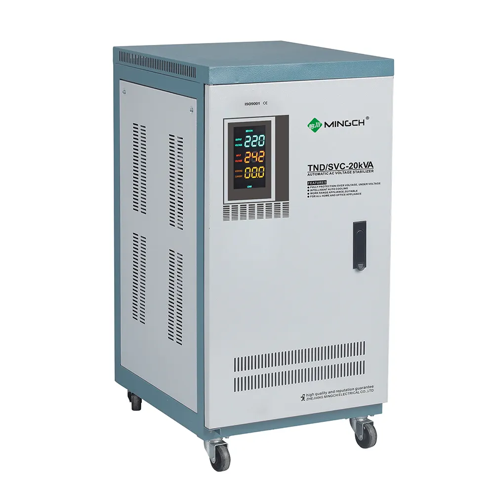 単相120V220V 230V SVC 5KVA 10 KW 10KVA 15KVA 20KVA銅サーボモーター自動電圧レギュレータースタビライザー