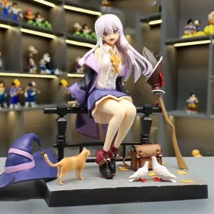 26cm Wandering Witch: The Journey of Elaina Anime patung Model Action Figure mainan koleksi hadiah ulang tahun dikumpulkan untuk anak-anak