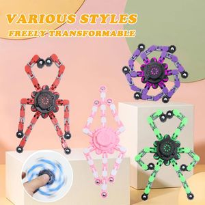 Fidget Spinners transformables, 12 Uds., giroscopio deformable, juguetes sensoriales para aliviar el estrés, para niños de 8 a 13 años, Unisex, de plástico, portátiles - Product Image 2