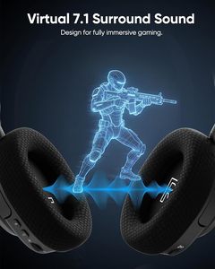 Casque de jeu sans fil INGA pour <span class=keywords><strong>PS5</strong></span>, PS4, PC, Mac, Switch, équilibre jeu/chat pour <span class=keywords><strong>PS5</strong></span>/4, 2,4 GHz/<span class=keywords><strong>Bluetooth</strong></span> 5.2 - Product Image 5