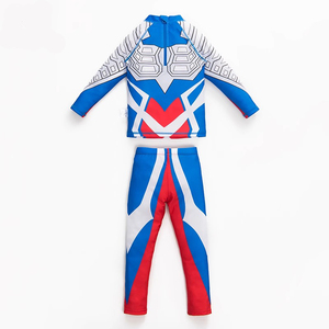 ชุดเด็ก3ชิ้นระบายอากาศได้ดีคอกลมชุดว่ายน้ำสำหรับเด็กผู้ชายแขนยาว rashguard กางเกง ultramans คอสเพลย์อะนิเมะการ์ตูนอาบน้ำ - Product Image 2