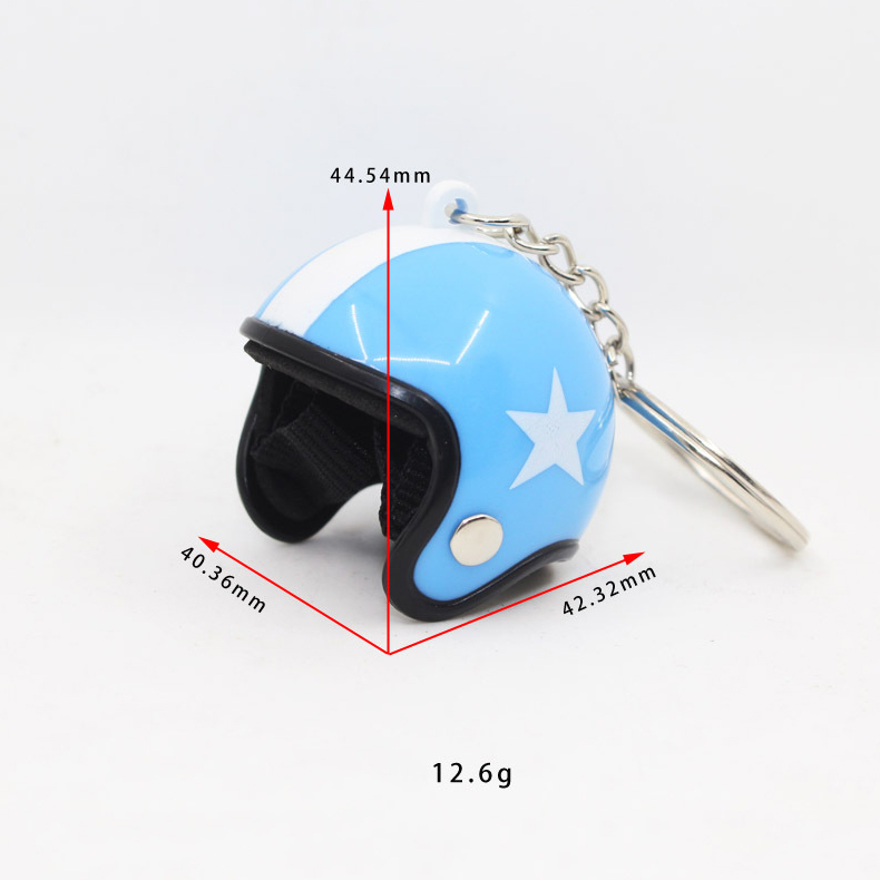 Mini 3D Motorcycle Helmet Keychain Pendant Charms Plastic Mini 3D Motorcycle Helmet Keychain Pendant Charms Plastic